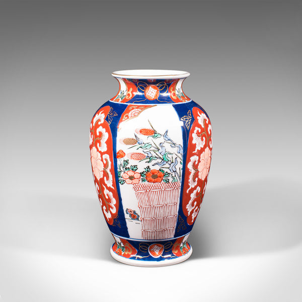Vintage Imari Vase, Japanese, Ceramic Baluster Urn, Late Art Deco, Circa 1940