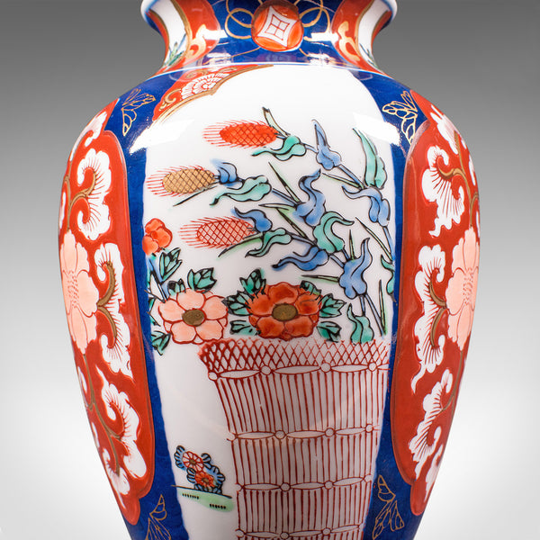 Vintage Imari Vase, Japanese, Ceramic Baluster Urn, Late Art Deco, Circa 1940