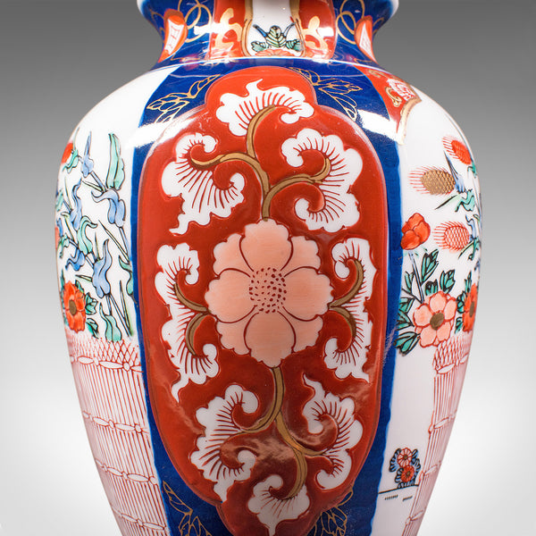 Vintage Imari Vase, Japanese, Ceramic Baluster Urn, Late Art Deco, Circa 1940