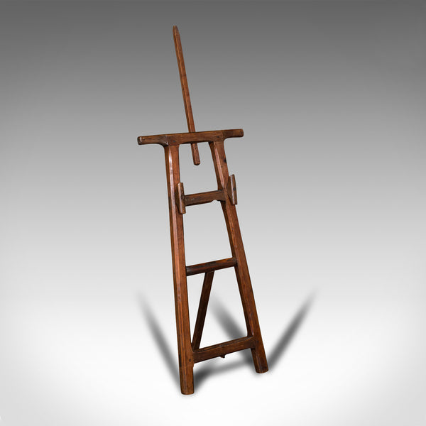 Antique Artist's Easel, English, Picture Stand, Arts And Crafts, Victorian, 1900