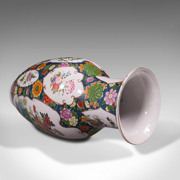 Vintage Baluster Flower Vase, Oriental, Ceramic, Display Urn, Art Deco, C.1940