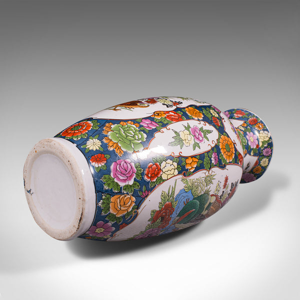 Vintage Baluster Flower Vase, Oriental, Ceramic, Display Urn, Art Deco, C.1940