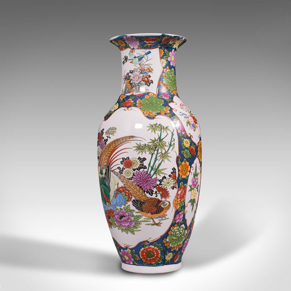 Vintage Baluster Flower Vase, Oriental, Ceramic, Display Urn, Art Deco, C.1940