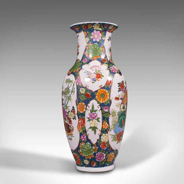 Vintage Baluster Flower Vase, Oriental, Ceramic, Display Urn, Art Deco, C.1940