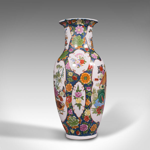 Vintage Baluster Flower Vase, Oriental, Ceramic, Display Urn, Art Deco, C.1940