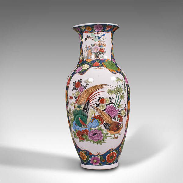 Vintage Baluster Flower Vase, Oriental, Ceramic, Display Urn, Art Deco, C.1940