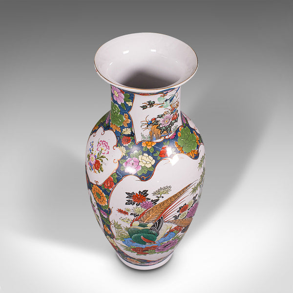 Vintage Baluster Flower Vase, Oriental, Ceramic, Display Urn, Art Deco, C.1940