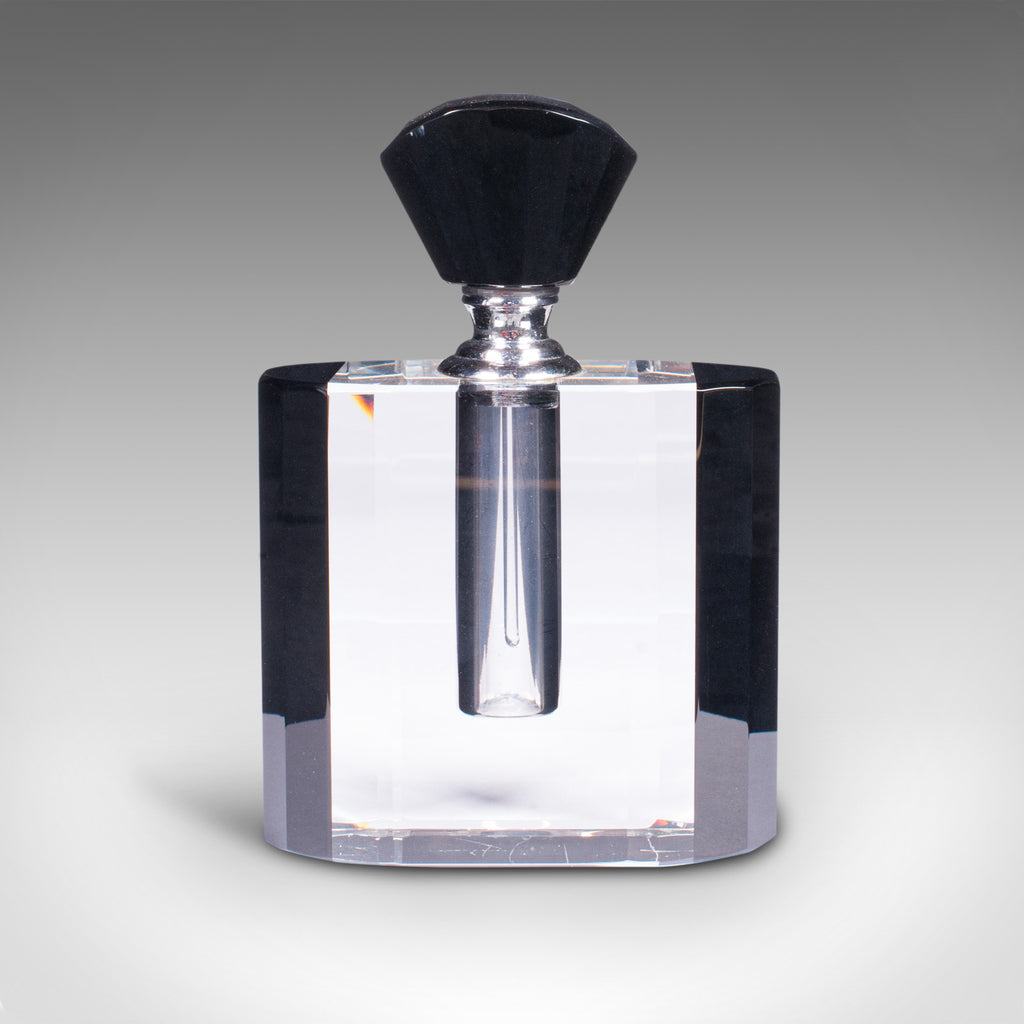 Vintage Cologne Bottle English Glass Fragrance Aftershave Dropper Art Deco