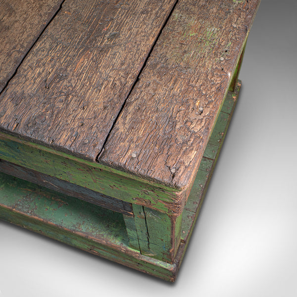 Large Antique Industrial Mill Table, English, Pine, Kitchen Island, Victorian