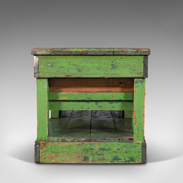 Large Antique Industrial Mill Table, English, Pine, Kitchen Island, Victorian