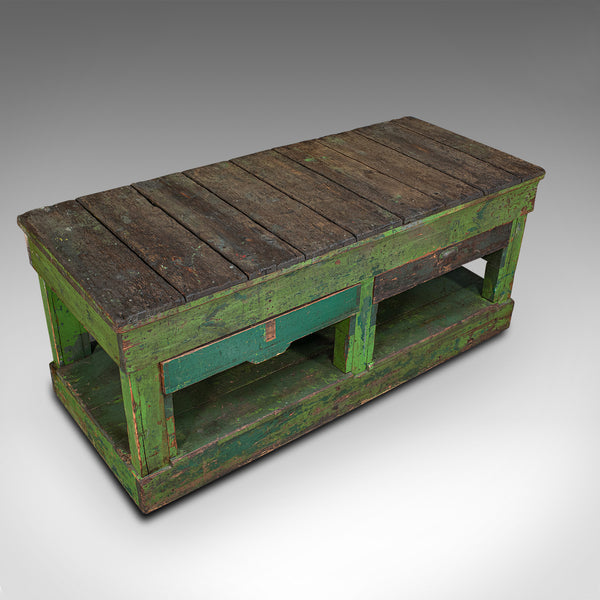 Large Antique Industrial Mill Table, English, Pine, Kitchen Island, Victorian