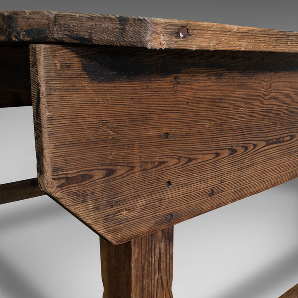 Large Antique Textiles Table, English, Pine, Shop, Retail, Display, Victorian