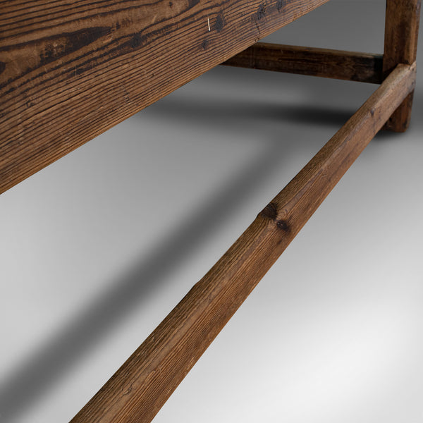 Large Antique Textiles Table, English, Pine, Shop, Retail, Display, Victorian
