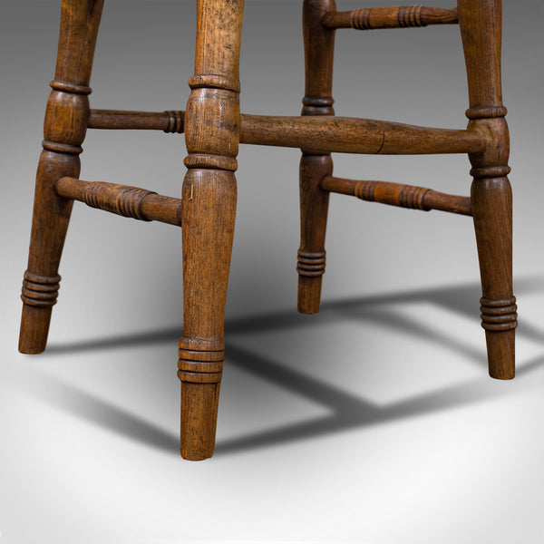Antique Artist's Stool, English, Beech, Ash, Saddle Seat, Victorian, Circa 1900