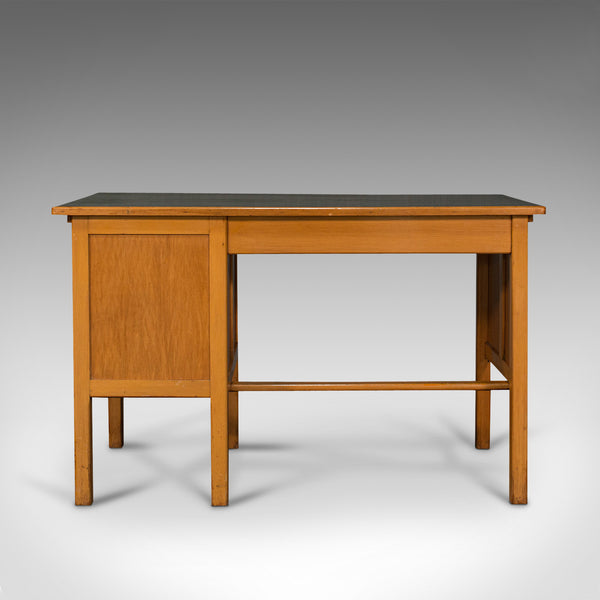 Vintage Clerk's Desk, English, Oak, Writing, Study Table, Mid 20th Century, 1960