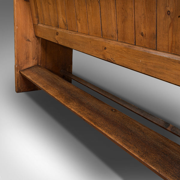 Antique Bench Seat, English, Pine, Pew, Ecclesiastic Taste, Victorian, C.1900