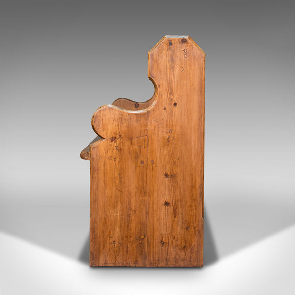 Antique Bench Seat, English, Pine, Pew, Ecclesiastic Taste, Victorian, C.1900