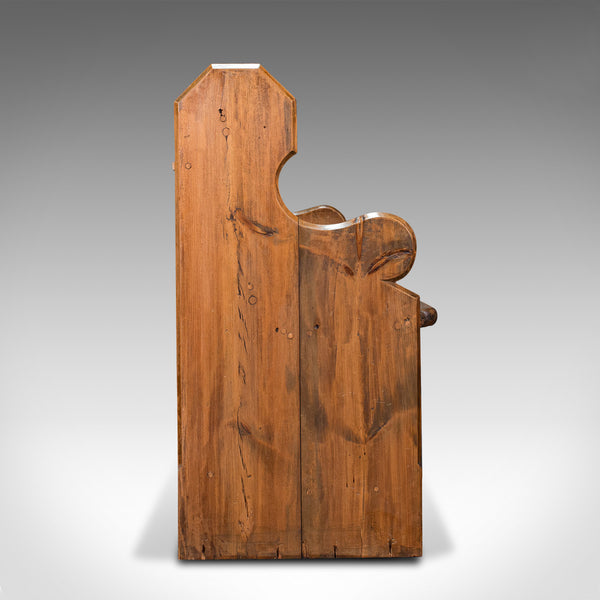 Antique Hallway Bench, English, Pine, Reception, Pew, Ecclesiastic, Victorian