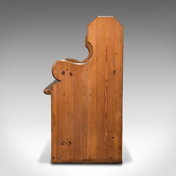 Antique Hallway Bench, English, Pine, Reception, Pew, Ecclesiastic, Victorian