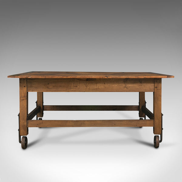 Antique Boulangerie Table, French, Pine, Shop, Bakery, Display, Victorian, 1880