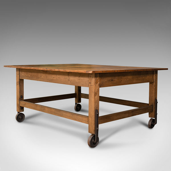 Antique Boulangerie Table, French, Pine, Shop, Bakery, Display, Victorian, 1880