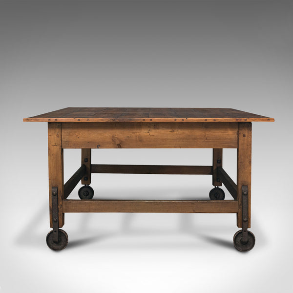 Antique Boulangerie Table, French, Pine, Shop, Bakery, Display, Victorian, 1880