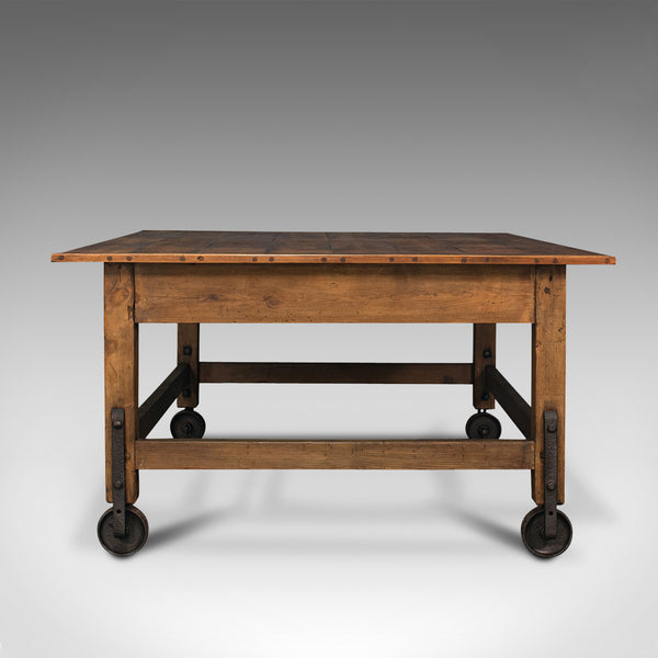 Antique Boulangerie Table, French, Pine, Shop, Bakery, Display, Victorian, 1880