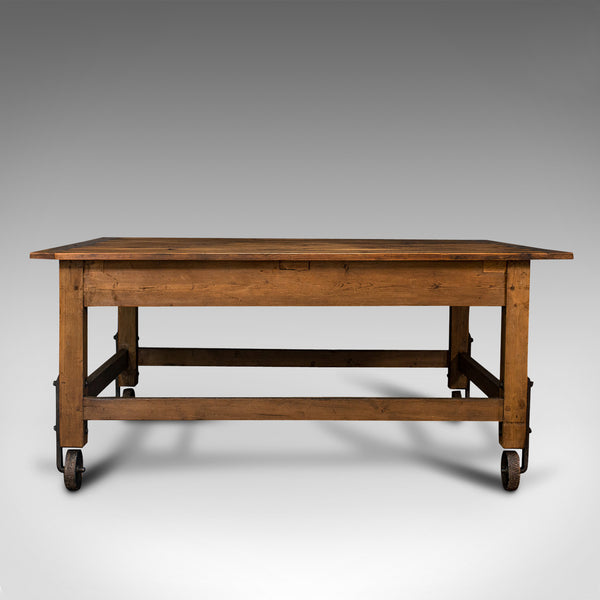 Antique Boulangerie Table, French, Pine, Shop, Bakery, Display, Victorian, 1880