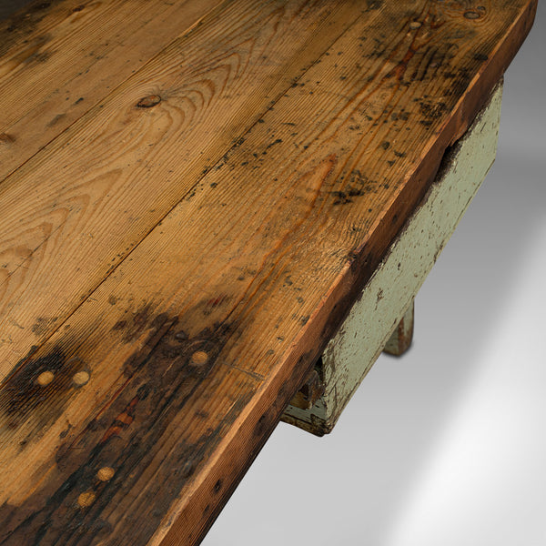 Large Antique Silversmith's Table, English, Pine, Industrial, Bench, Victorian