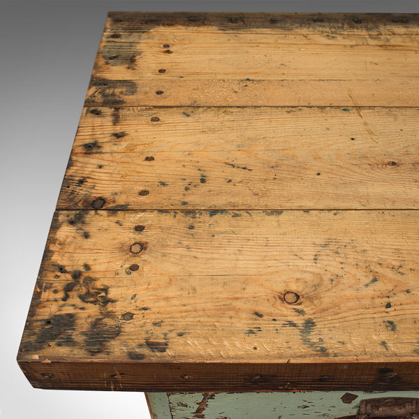 Large Antique Silversmith's Table, English, Pine, Industrial, Bench, Victorian