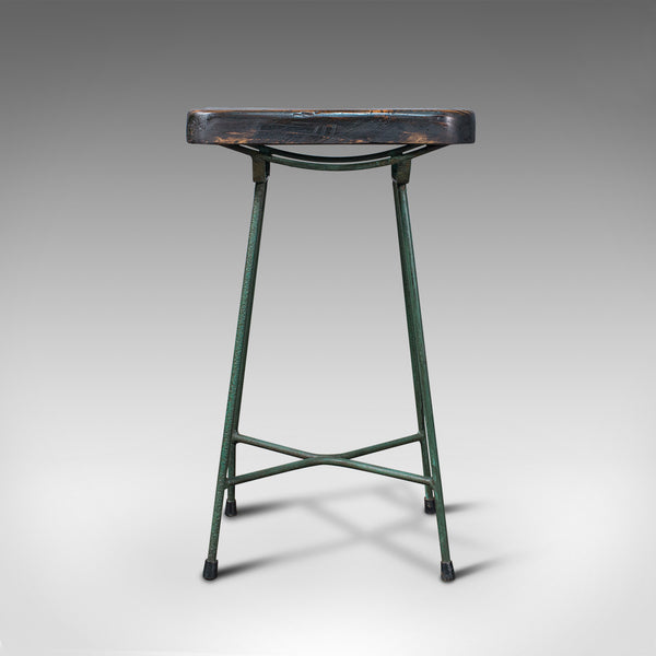 Vintage Munitions Factory Stool, English, Pine, Industrial Taste, Lab Seat, 1940