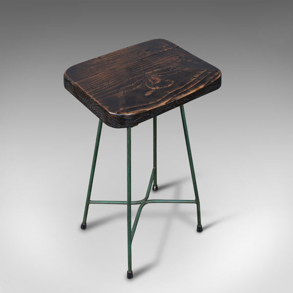 Vintage Munitions Factory Stool, English, Pine, Industrial Taste, Lab Seat, 1940