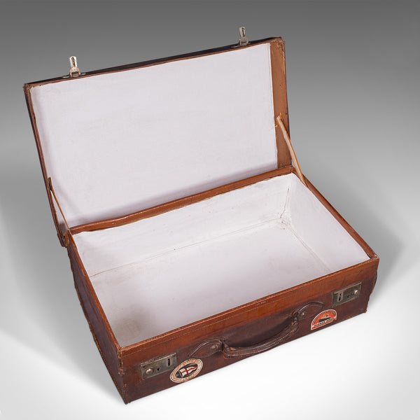 Antique Gentleman's Suitcase, English, Leather, Case, Travel, Edwardian, C.1910
