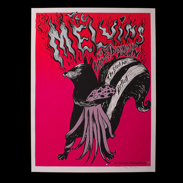 Decorative Art Screenprint, The Melvins, American, Rock Concert Poster, Signed