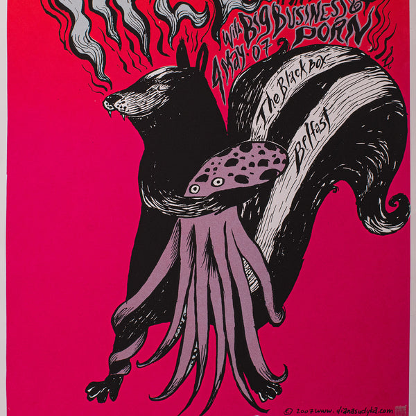 Decorative Art Screenprint, The Melvins, American, Rock Concert Poster, Signed