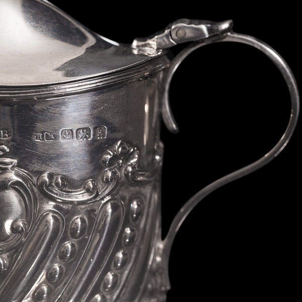 Antique Decorative Condiment Set, English, Silver, Hallmarked, Edwardian, 1909