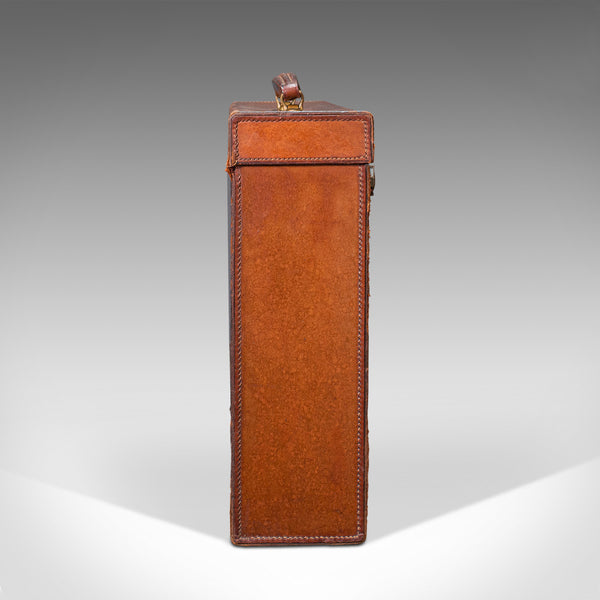 Antique Folio Case, English, Leather, Record Producer's Attache Briefcase, 1920