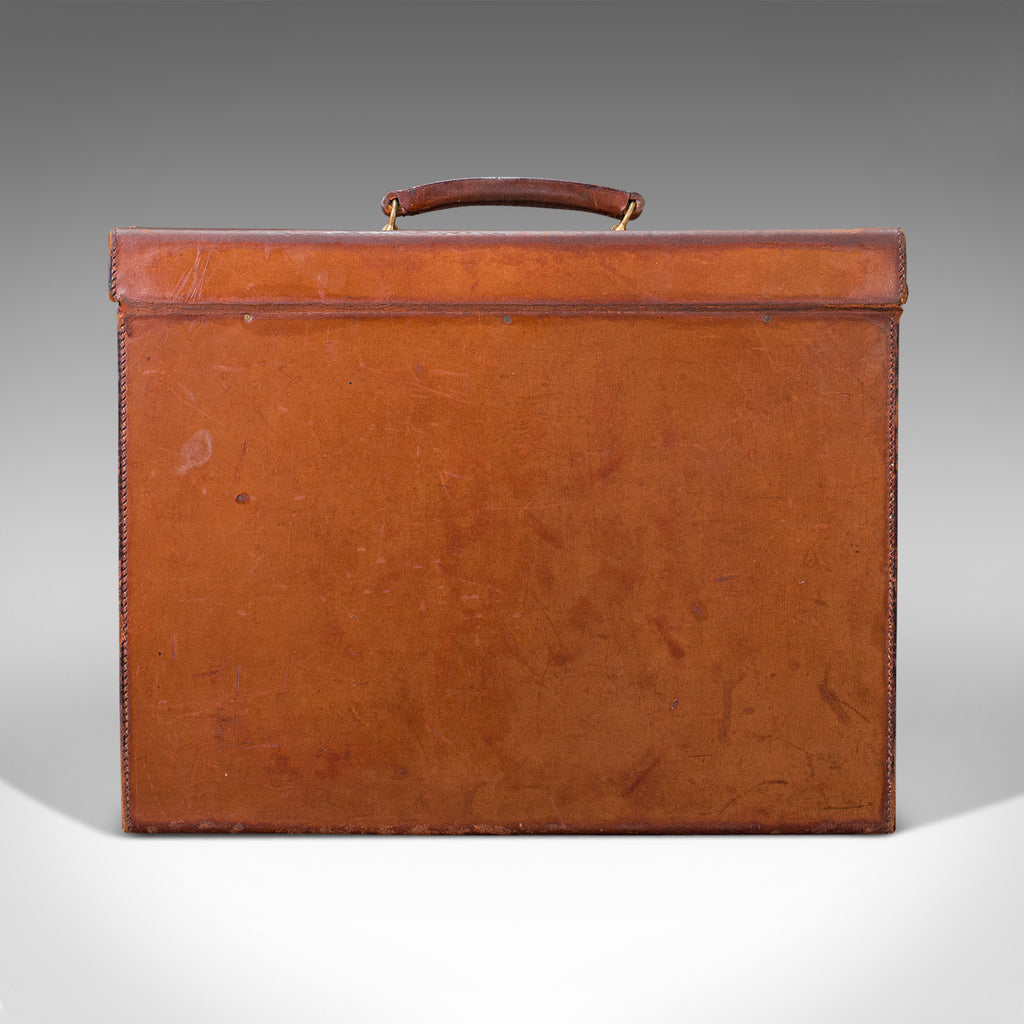 Antique Folio Case English Leather Record Producer s Attache