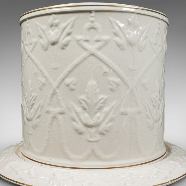 Antique Stilton Dome, English, Ceramic, Cheese Keeper, Cracker Plate, Victorian