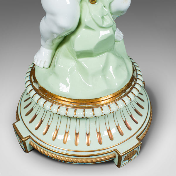 Antique Cherub Compote Dish, English, Decorative Putti, Grape Bowl, Victorian