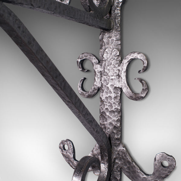 Antique Heavy Wall Bracket, English, Hand Beaten, Wrought Iron, Georgian, C.1800