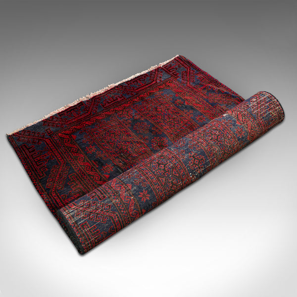 Vintage Decorative Baluchi Rug, Middle Eastern, Hall, Lounge Carpet, Circa 1930