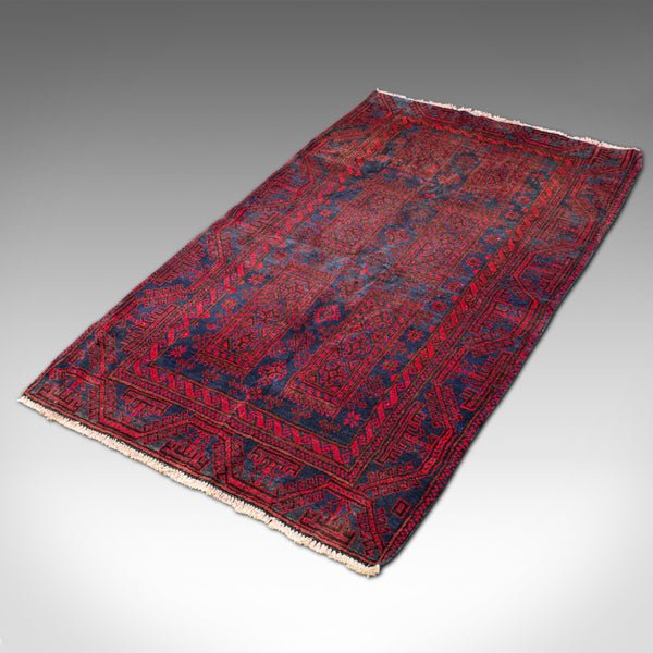 Vintage Decorative Baluchi Rug, Middle Eastern, Hall, Lounge Carpet, Circa 1930