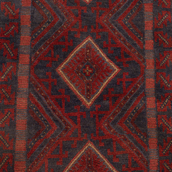 Long 8' 9" Vintage Meshwari Runner, Persian, Wool, Kilim Hall Carpet, Rug, 1930