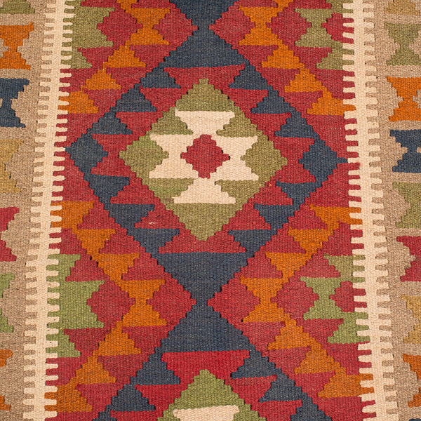 Vintage Maimana Kilim Rug, Middle Eastern, Woven, Entrance Hall Mat, Circa 1970