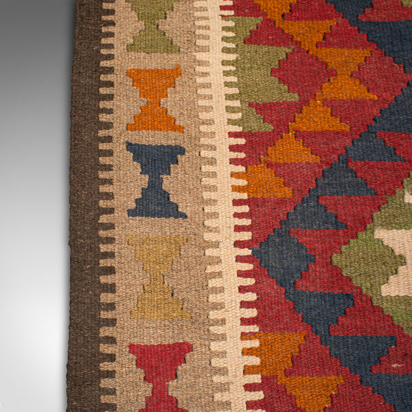 Vintage Maimana Kilim Rug, Middle Eastern, Woven, Entrance Hall Mat, Circa 1970
