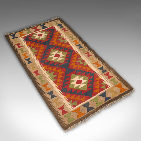 Vintage Maimana Kilim Rug, Middle Eastern, Woven, Entrance Hall Mat, Circa 1970
