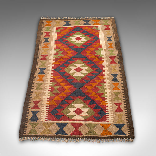 Vintage Maimana Kilim Rug, Middle Eastern, Woven, Entrance Hall Mat, Circa 1970
