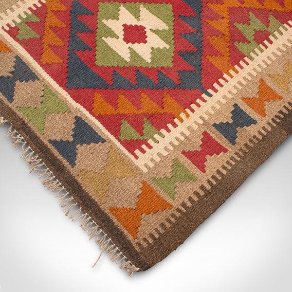 Vintage Maimana Kilim Rug, Middle Eastern, Woven, Entrance Hall Mat, Circa 1970