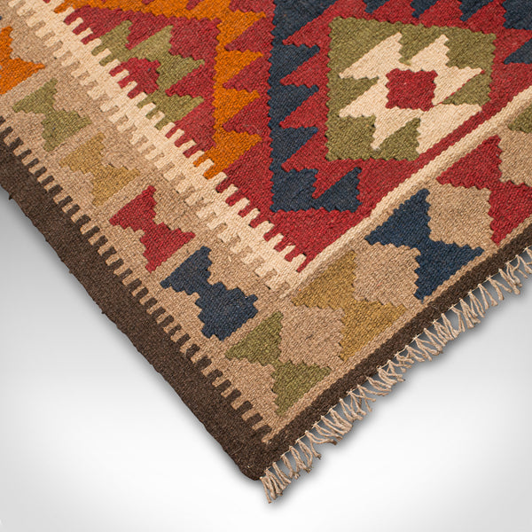 Vintage Maimana Kilim Rug, Middle Eastern, Woven, Entrance Hall Mat, Circa 1970